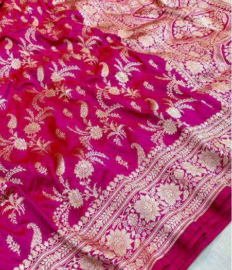 Pink Silk Saree